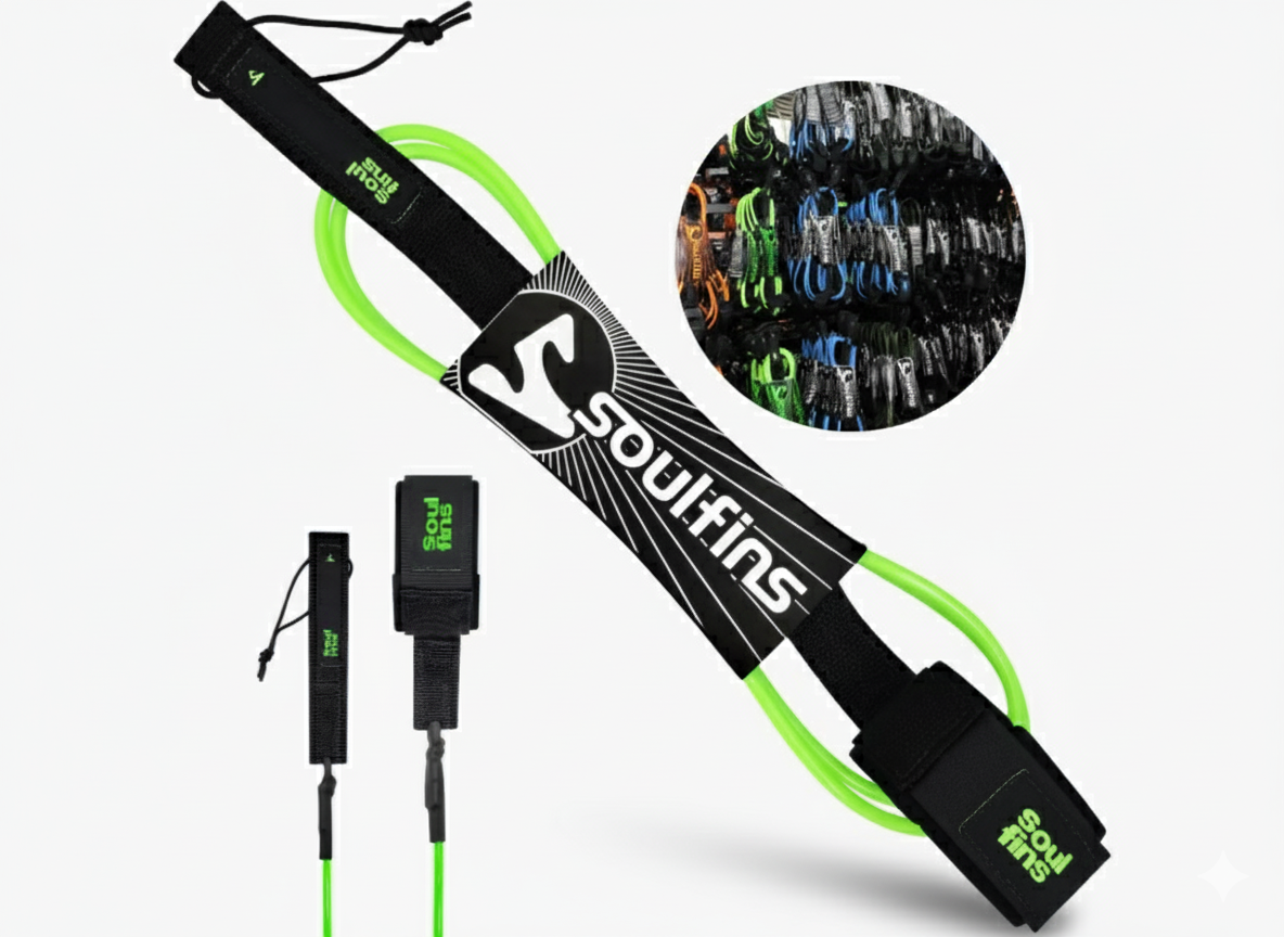 Leash Soulfins 6pés X 6mm Injetado Profissional com Duplo Girador