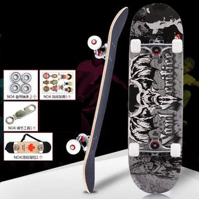 Skateboard 79cm/31" para Iniciantes, Adultos e Crianças - Completo em Maple