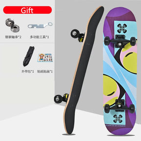 Skateboard 79cm/31" para Iniciantes, Adultos e Crianças - Completo em Maple