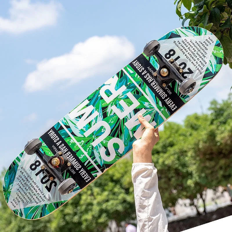 Skateboard 79cm/31" para Iniciantes, Adultos e Crianças - Completo em Maple