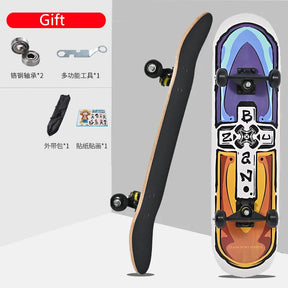 Skateboard 79cm/31" para Iniciantes, Adultos e Crianças - Completo em Maple