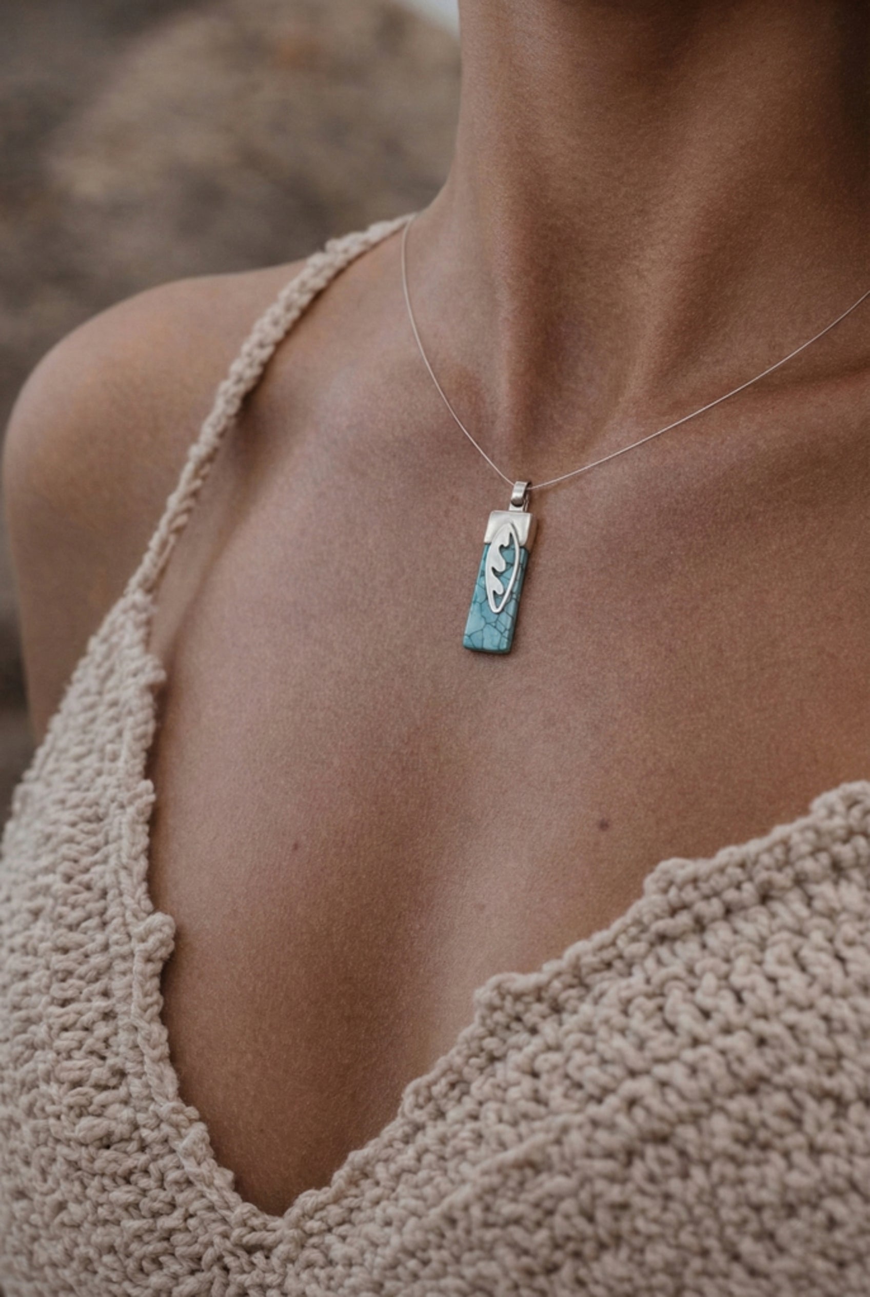 Colar Amuleto Surf & Sea Prata 925