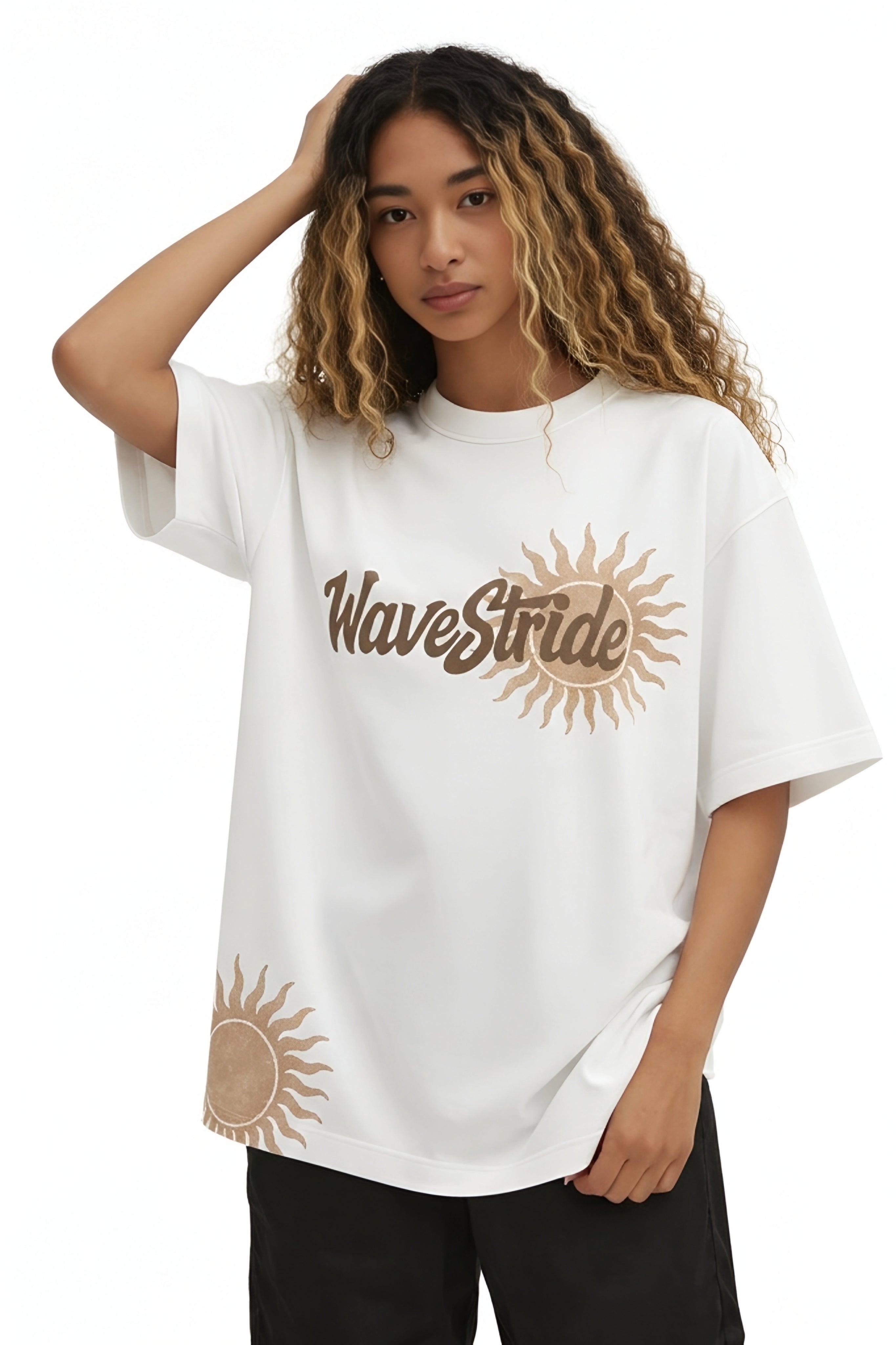 Camiseta Oversized Herança 70's Branco