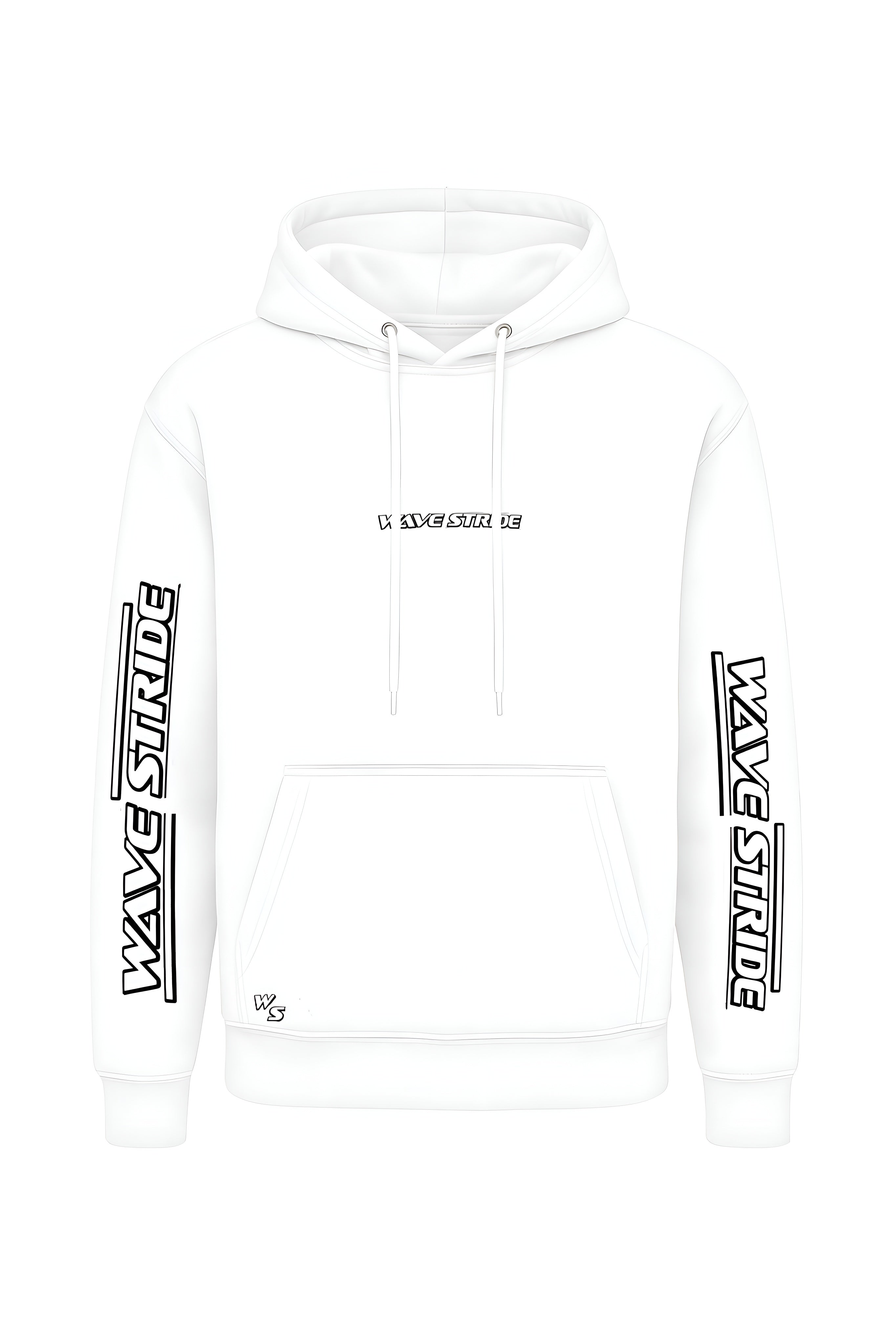 Moletom de Capuz Outline Retro Branco