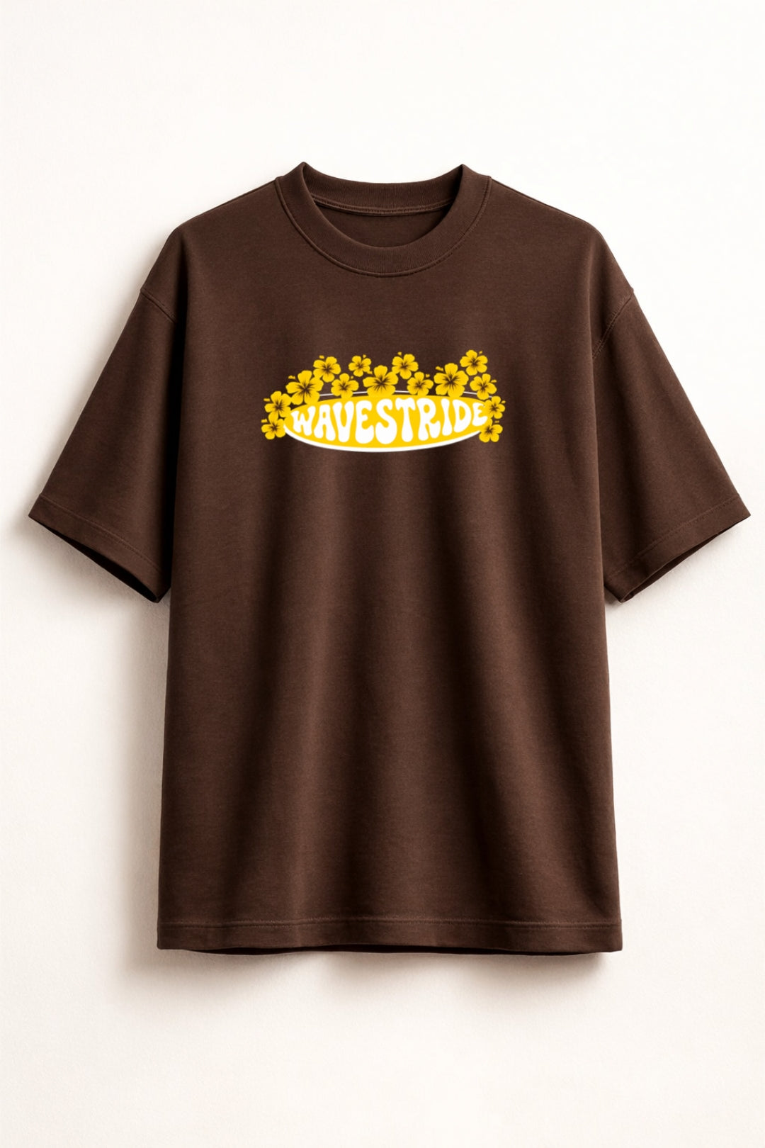 Camiseta Oversized Golden Bloom Cacau