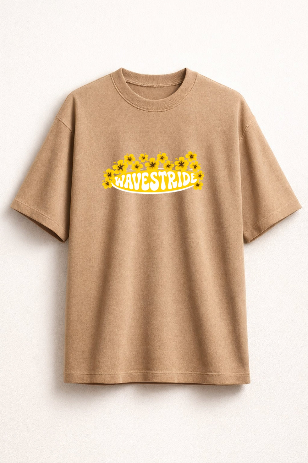 Camiseta Oversized Golden Bloom Areia