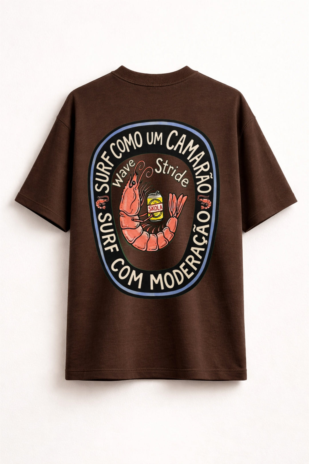 Camiseta Oversized Shrimp Session Cacau