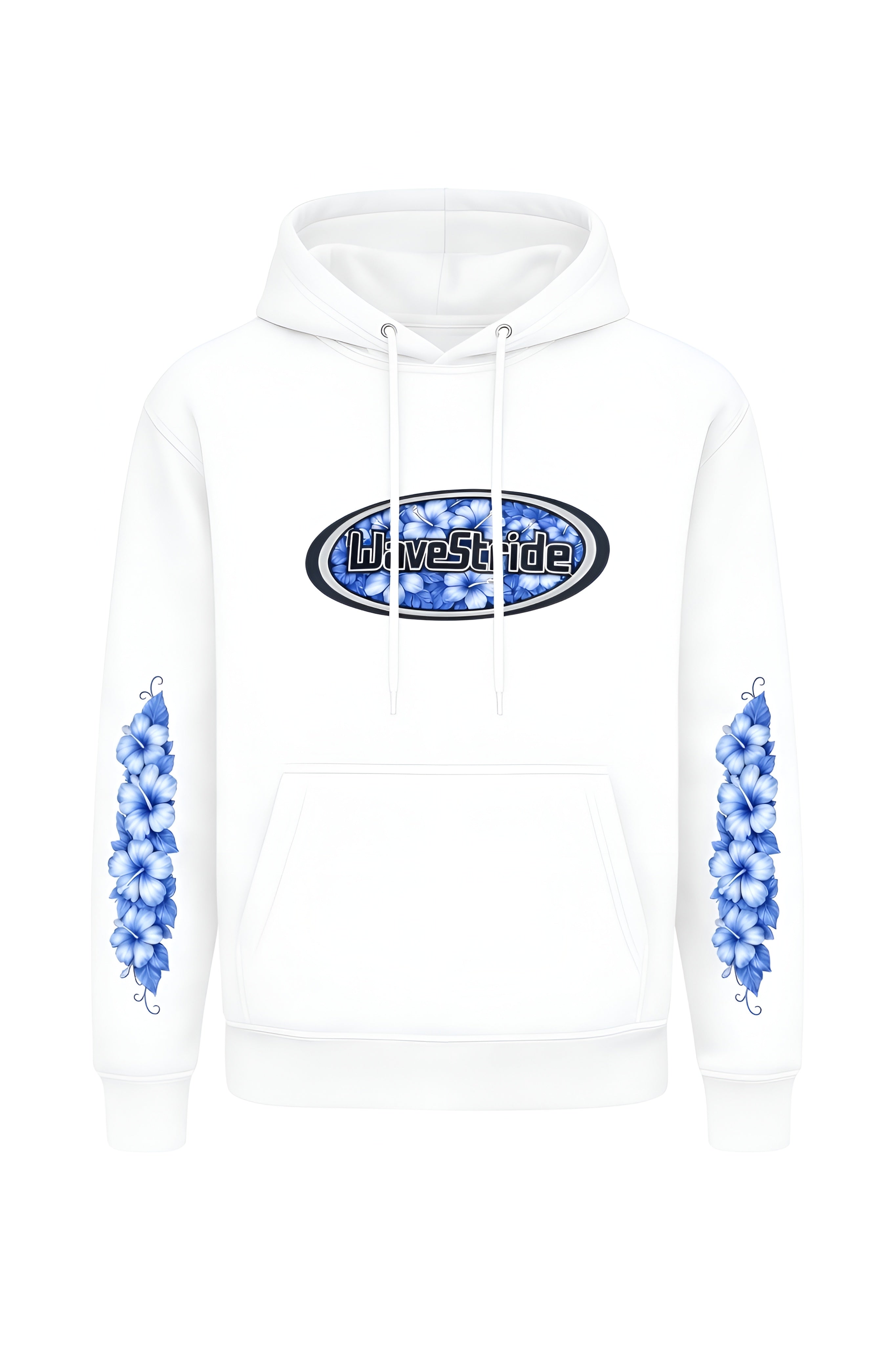 Moletom de Capuz Blue Hibiscus Branco