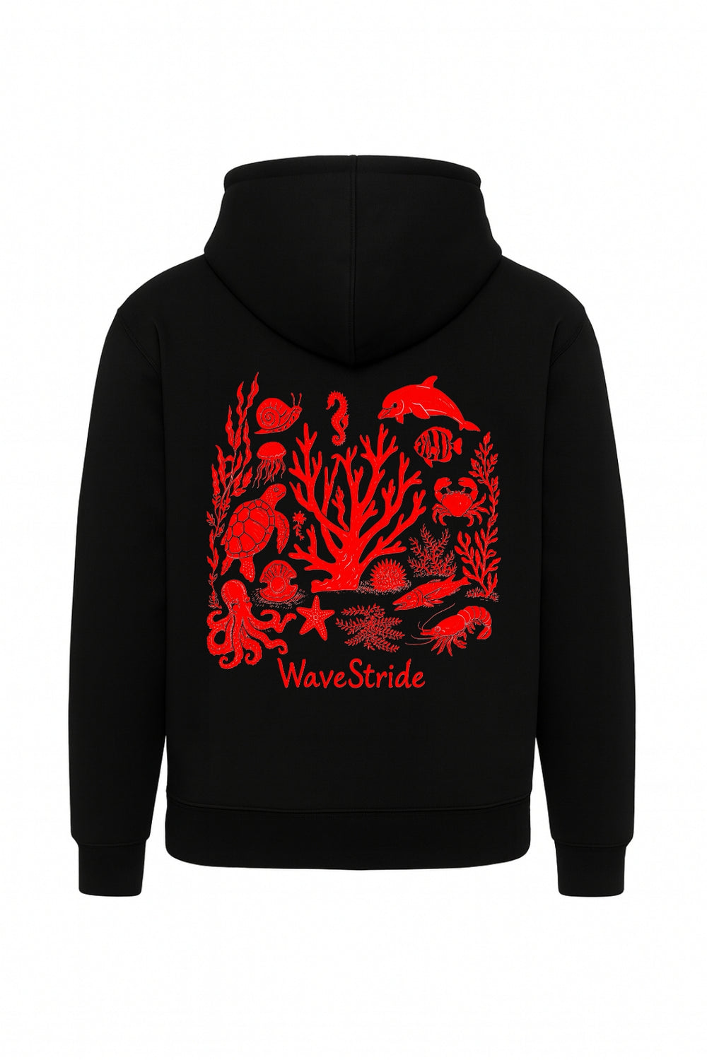 Moletom de Capuz Red Reef Preto