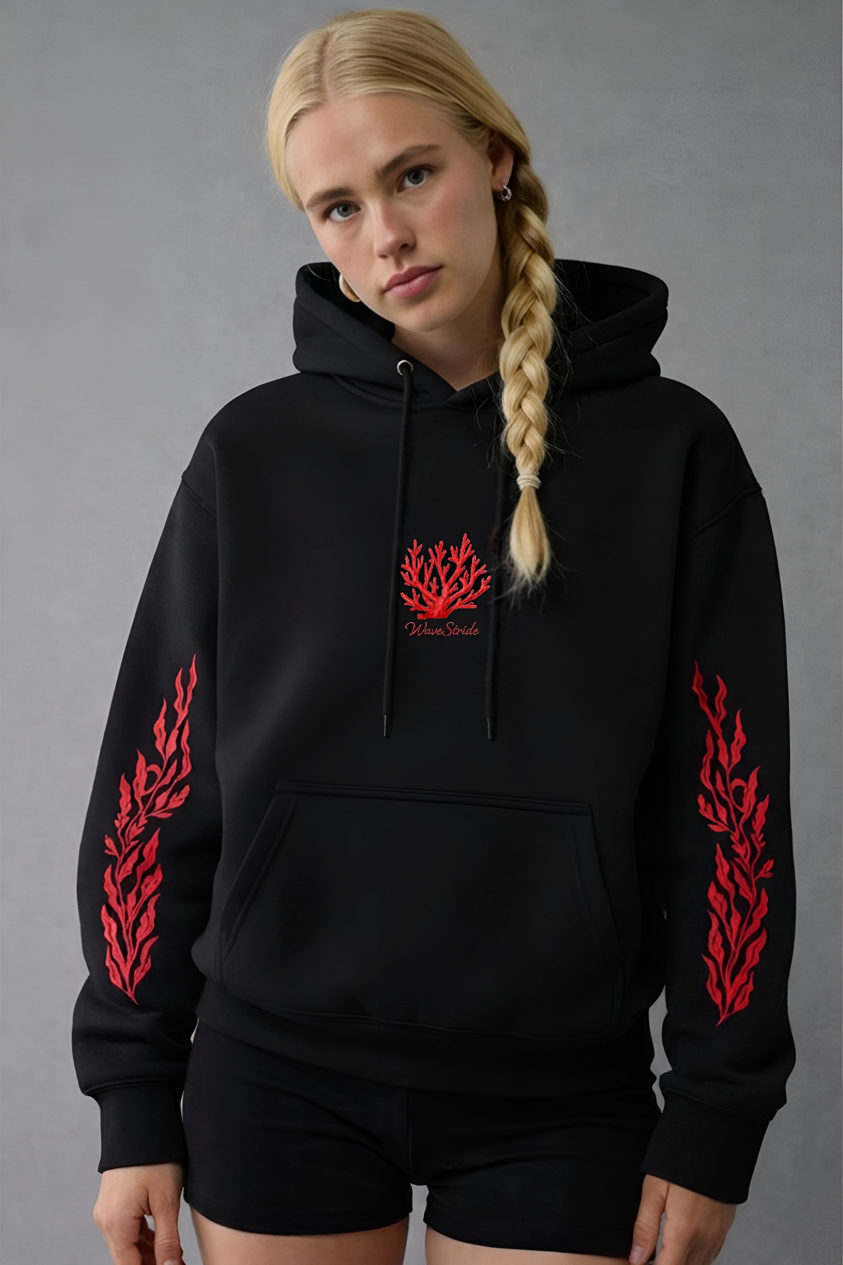 Moletom de Capuz Red Reef Preto