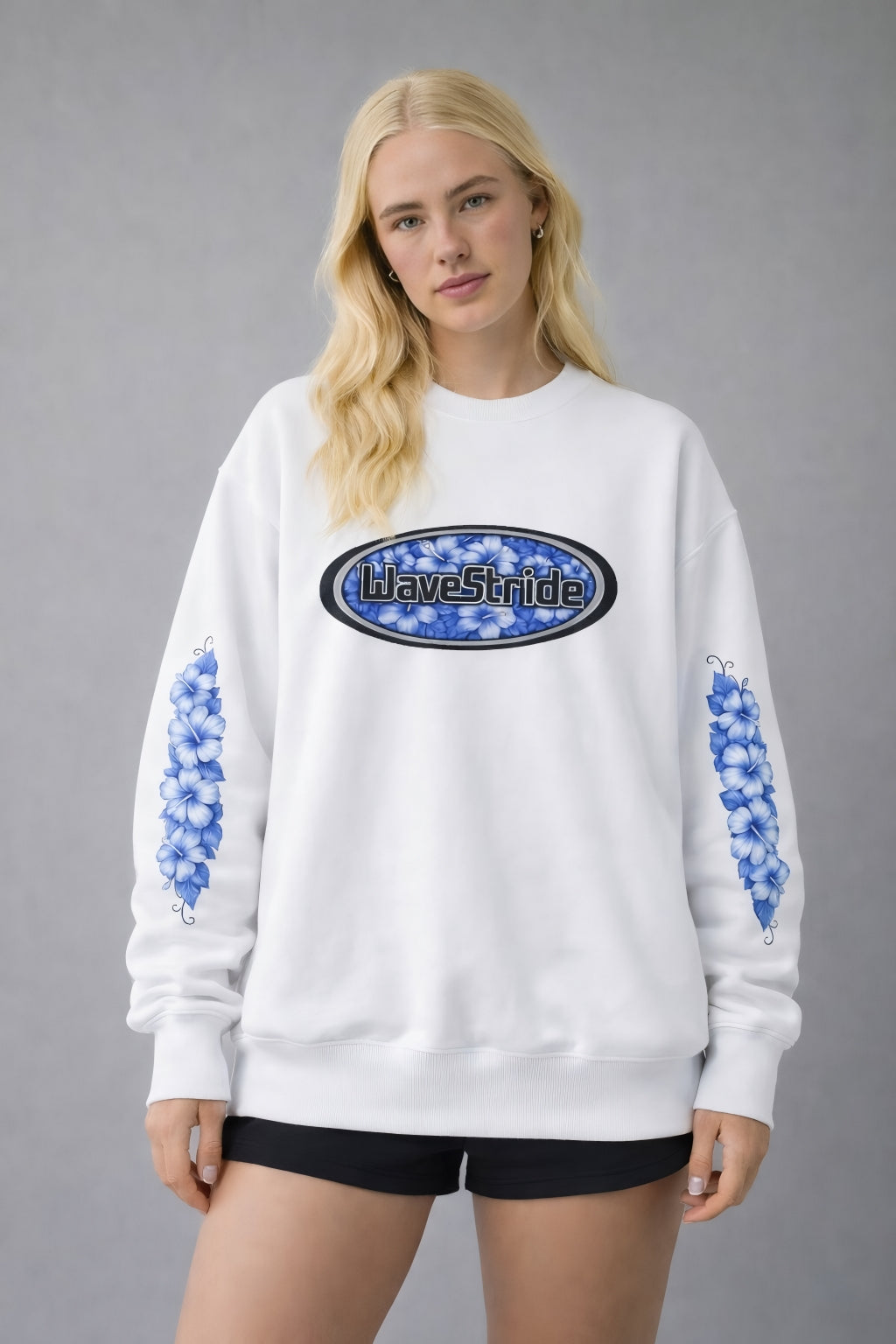 Moletom Blue Hibiscus Branco