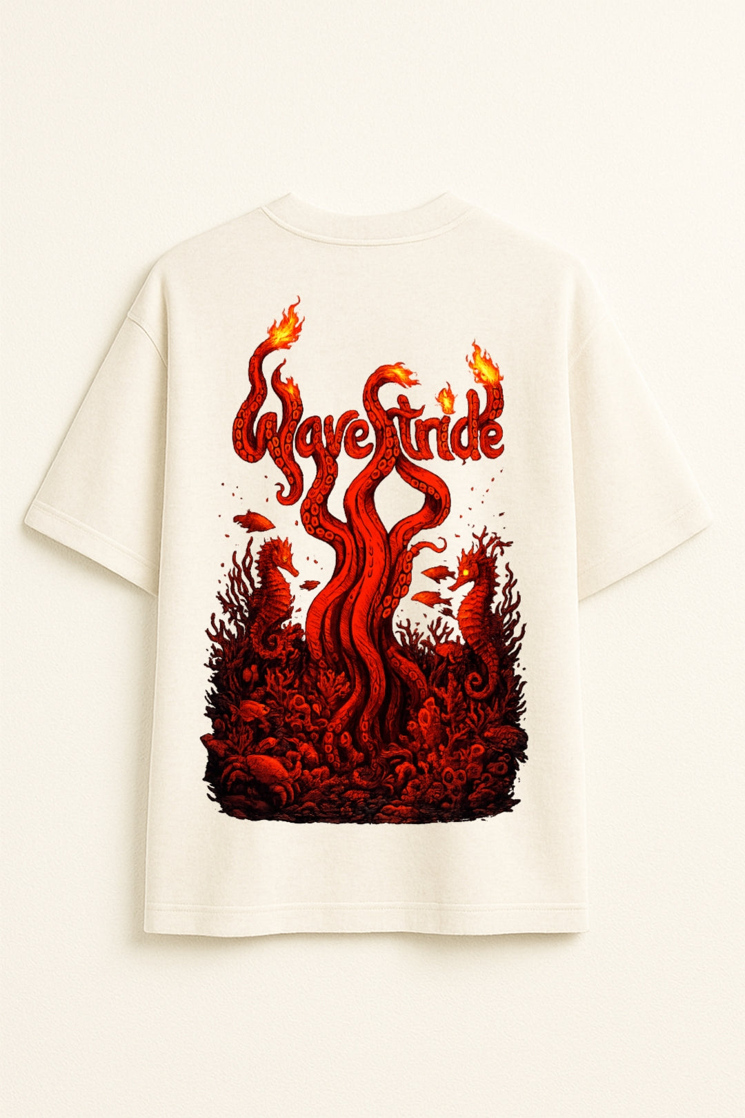 Camiseta Oversized Guardiões do Abismo Off-White