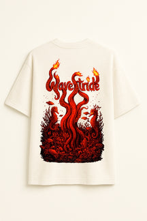 Camiseta Oversized Guardiões do Abismo Off-White