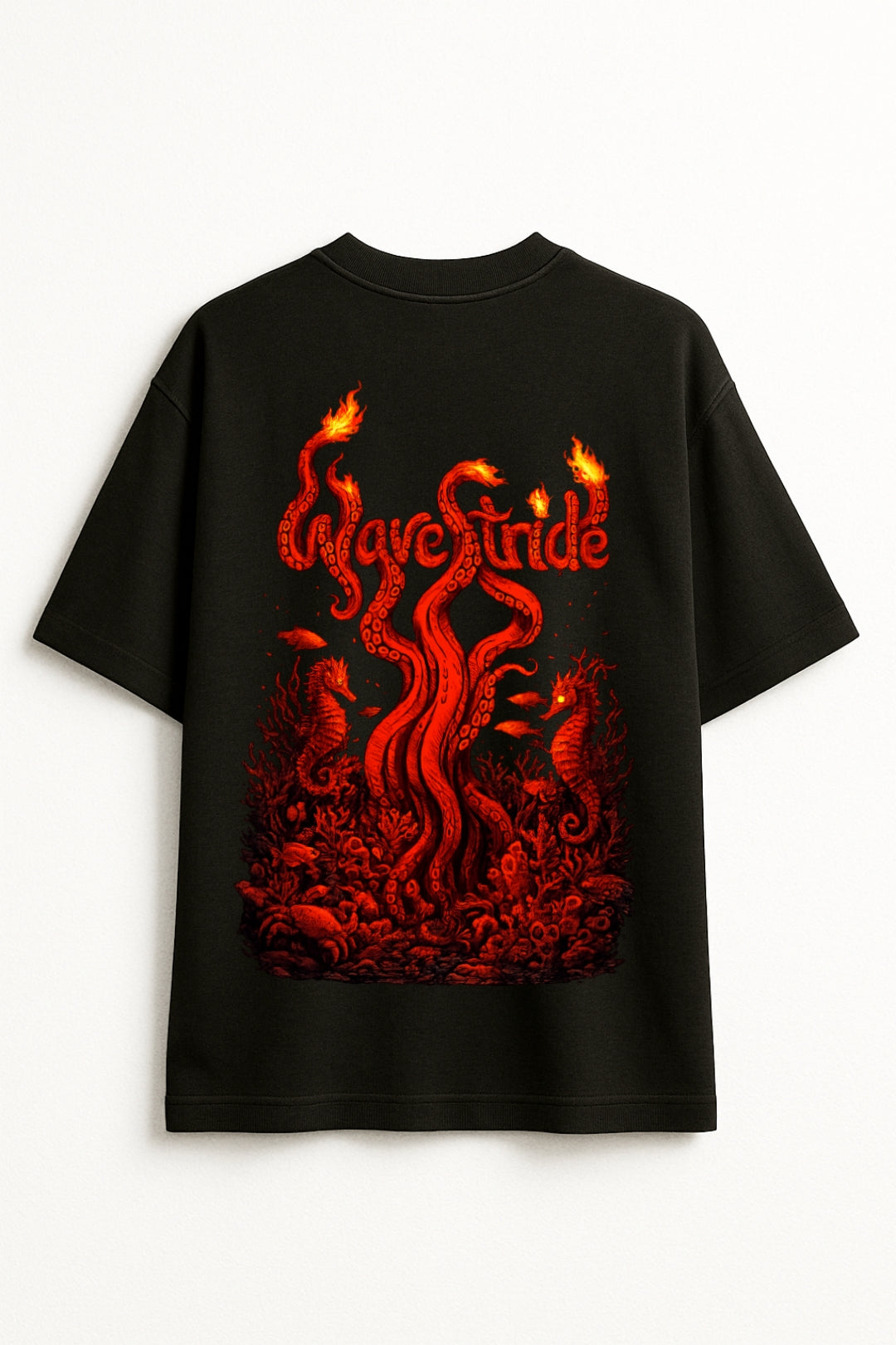 Camiseta Oversized Guardiões do Abismo Preto