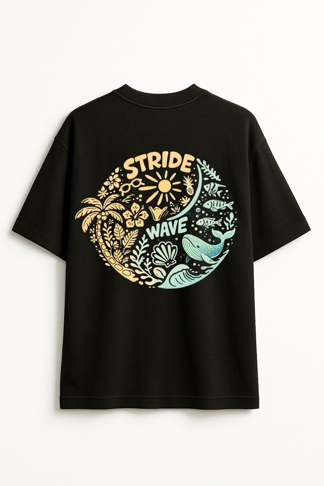 Camiseta Oversized Ciclo Oceânico Preto