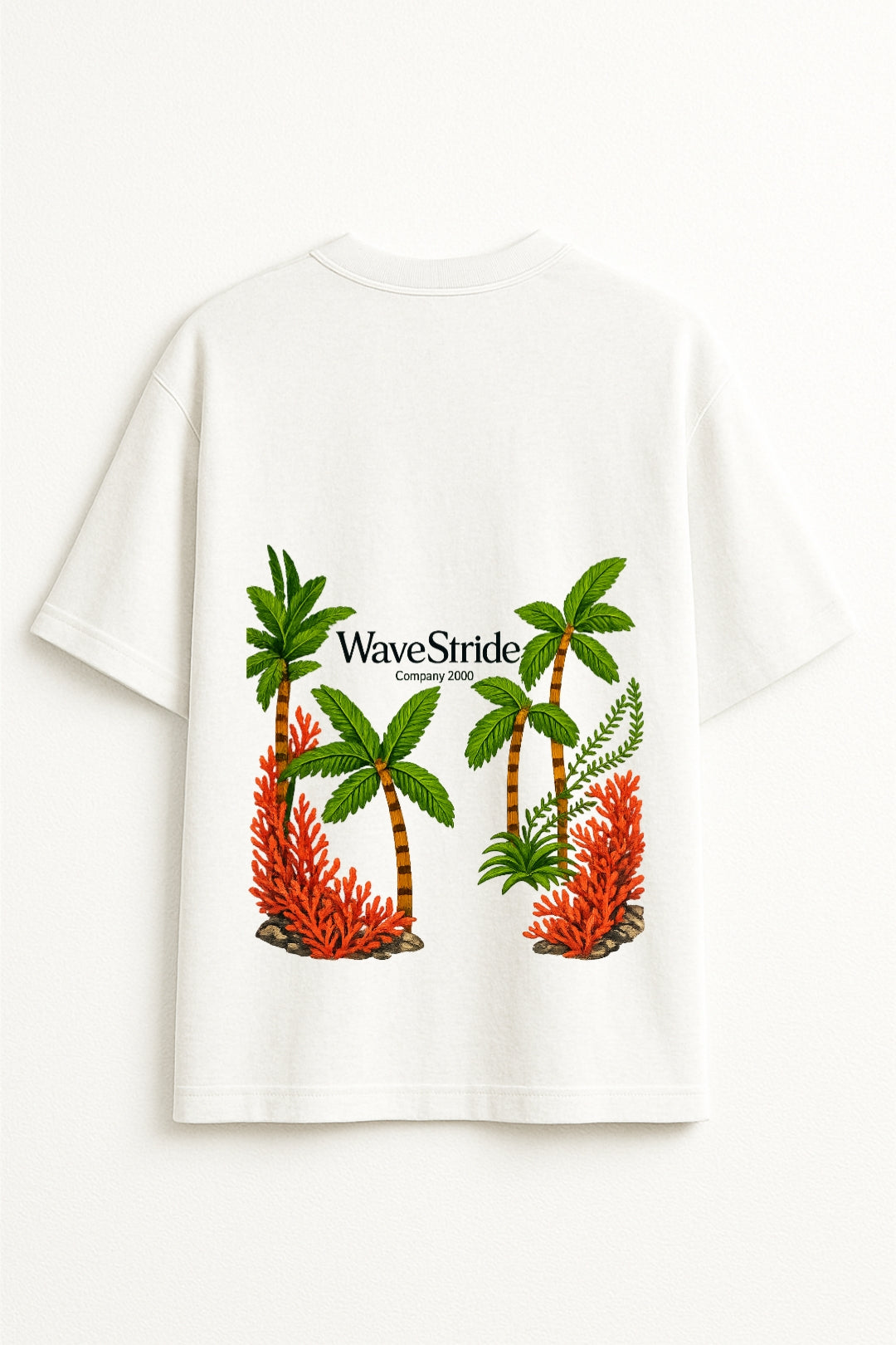 Camiseta Oversized Oásis Submerso Branco