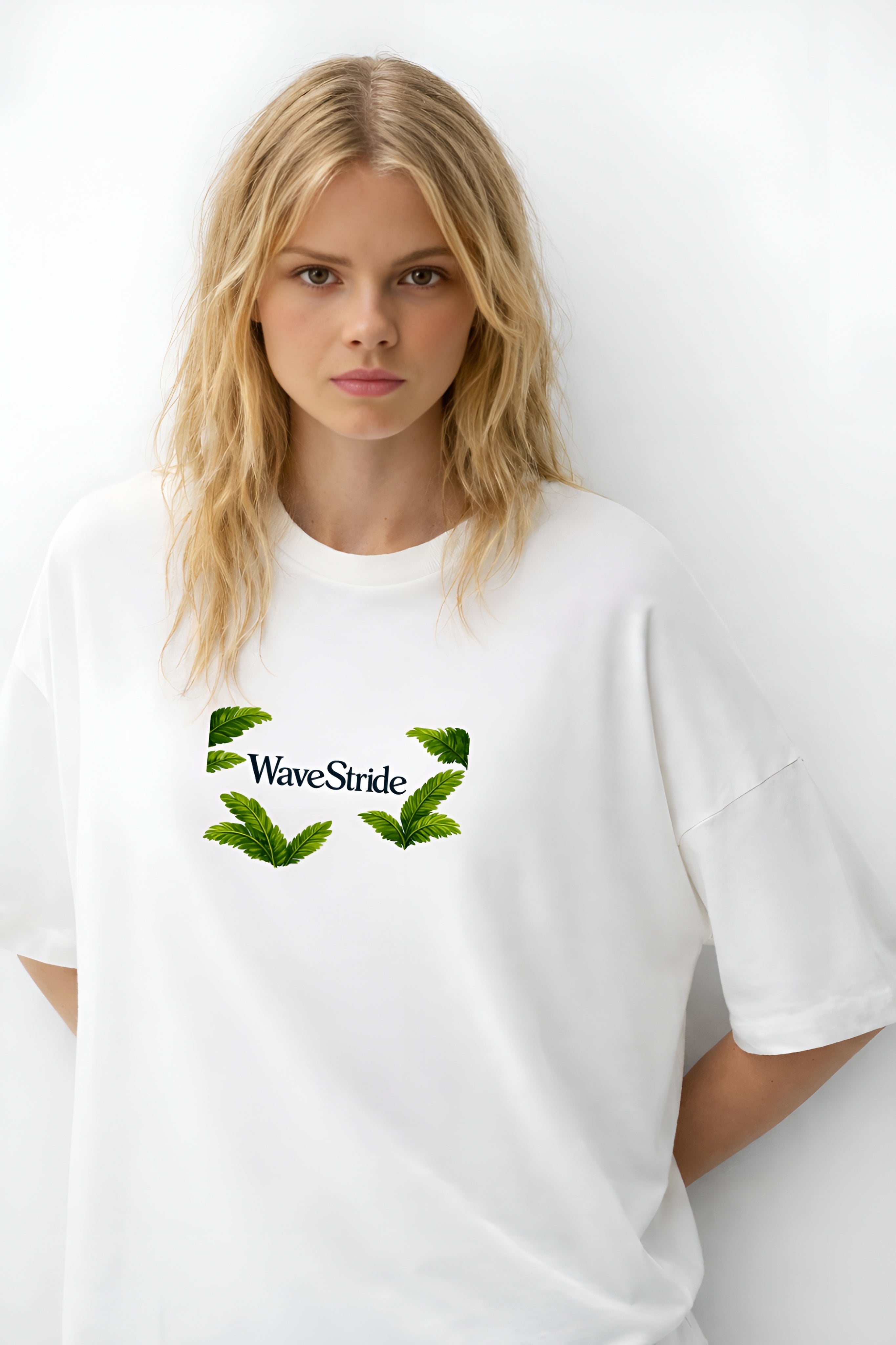 Camiseta Oversized Oásis Submerso Branco