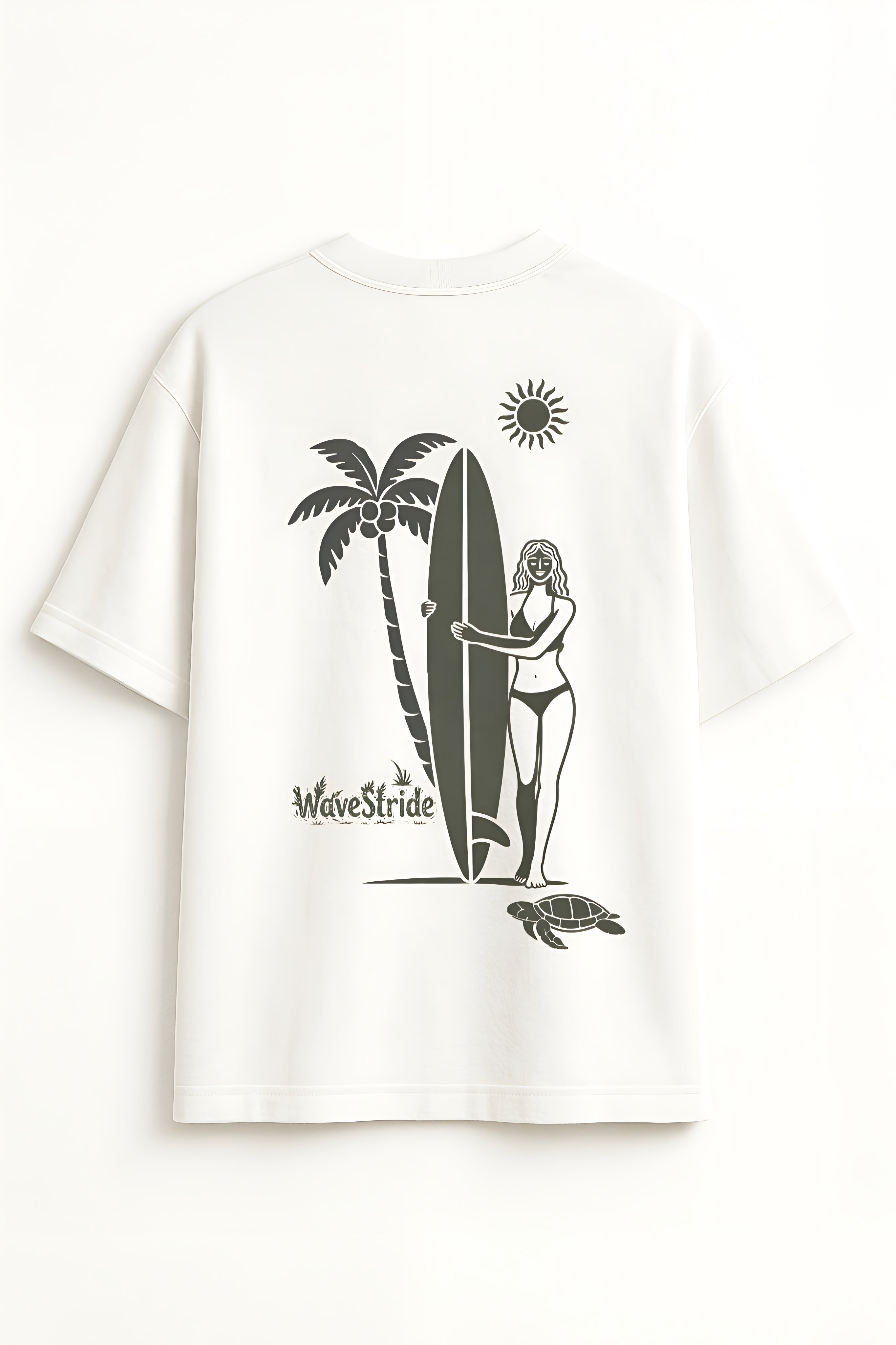 Camiseta Oversized Abraço de Sal Branco