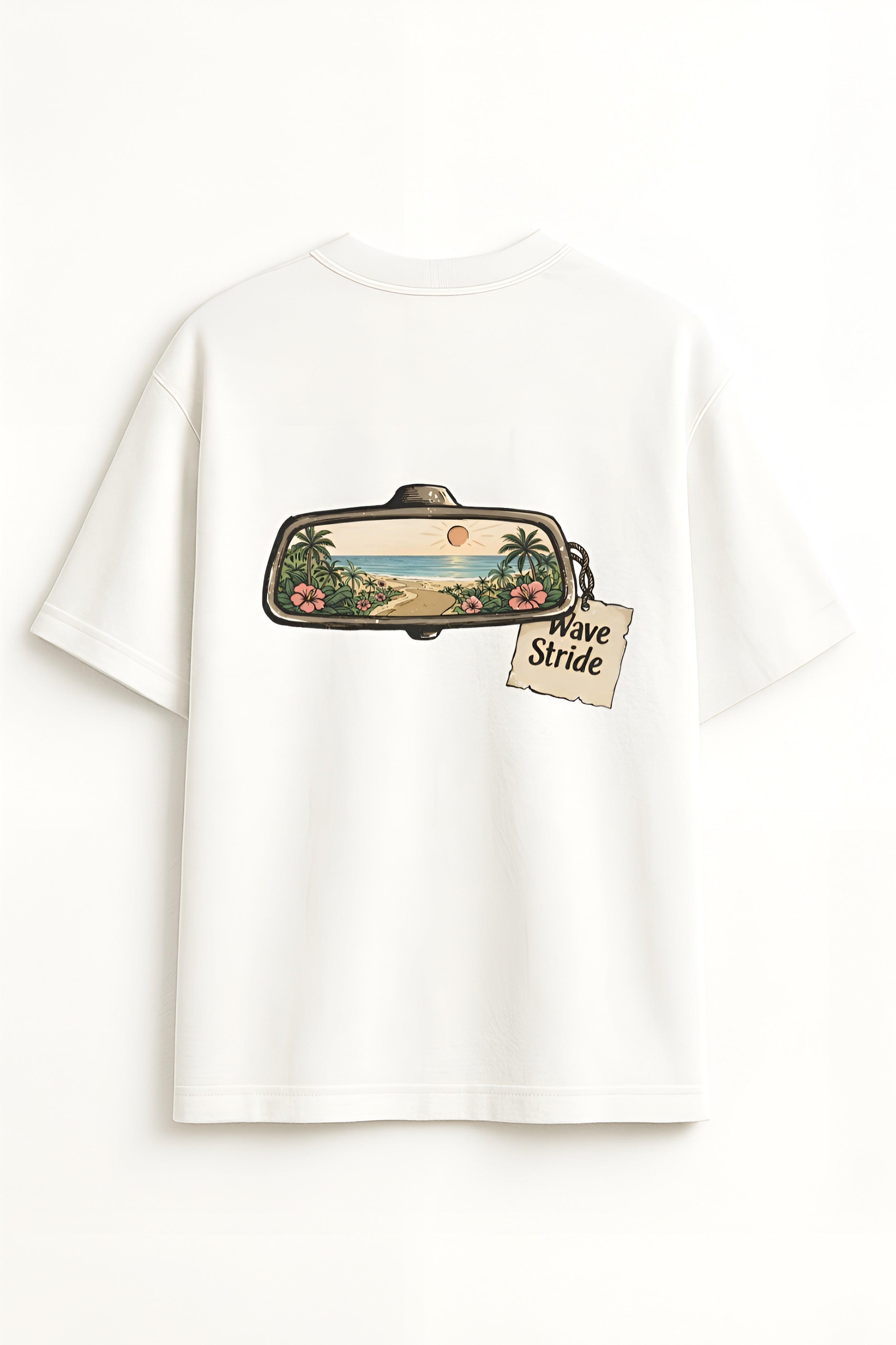 Camiseta Oversized Destino: Paraíso Branco