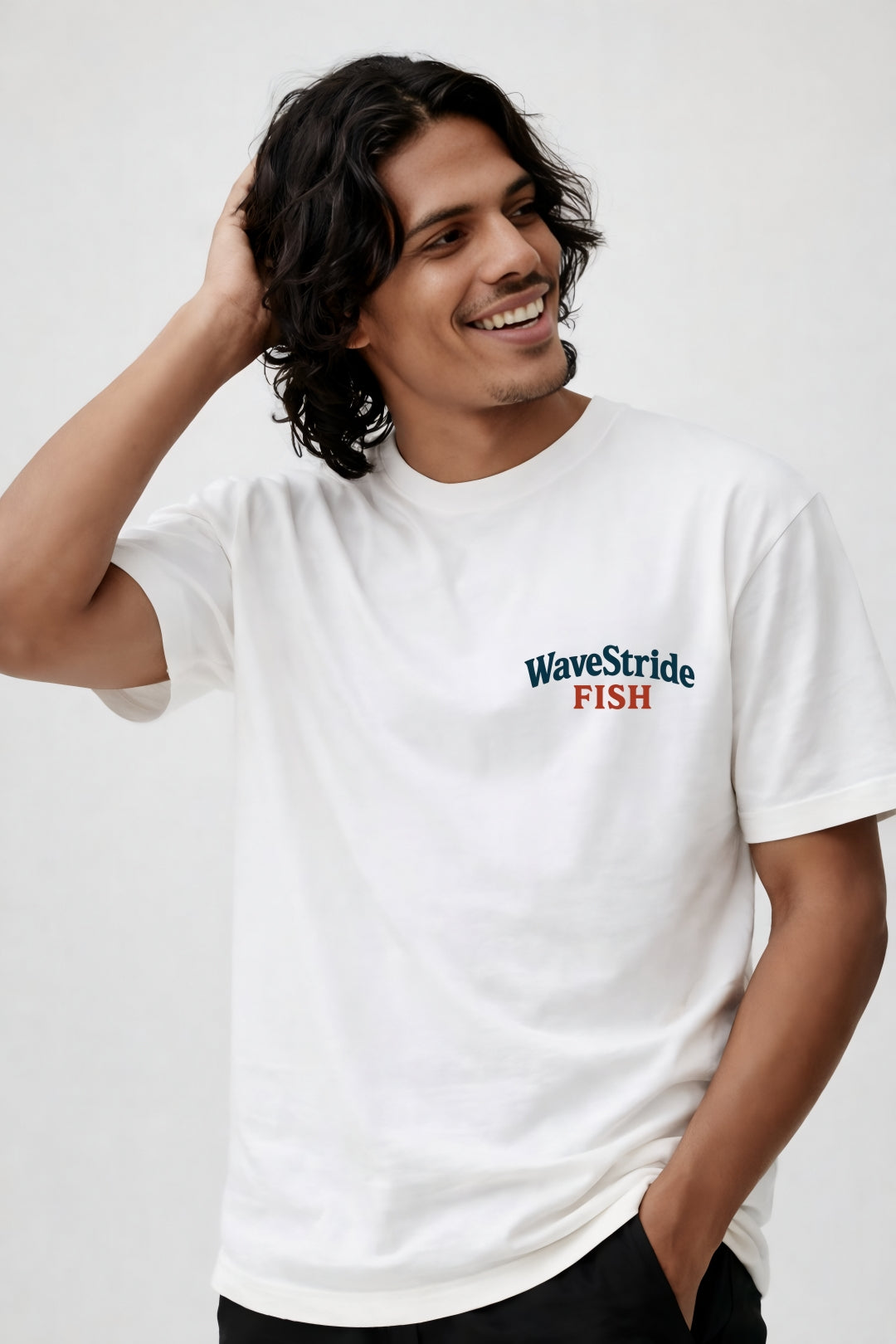 Camiseta Casual Fisgado Branco