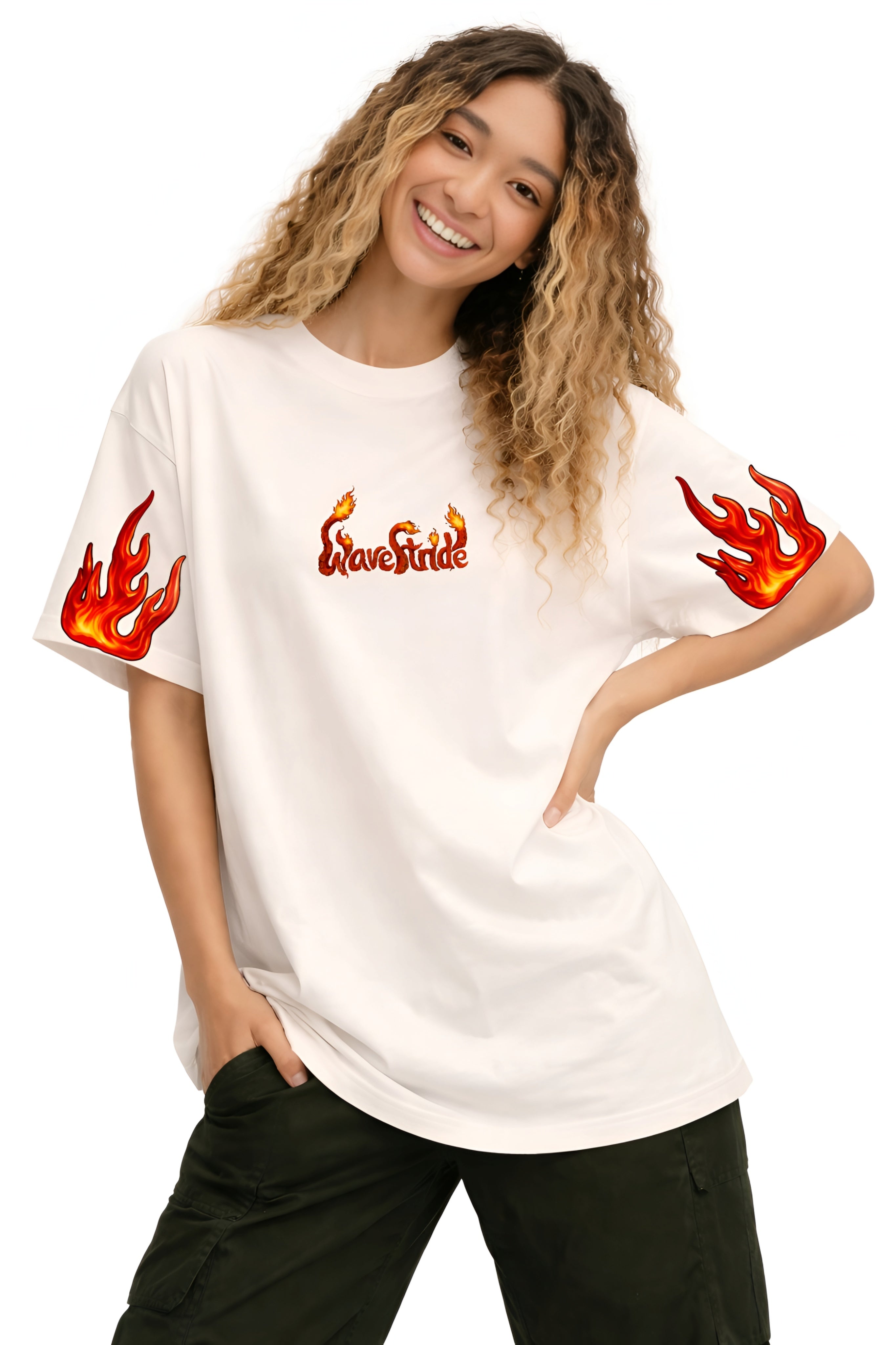 Camiseta Oversized Guardiões do Abismo Off-White