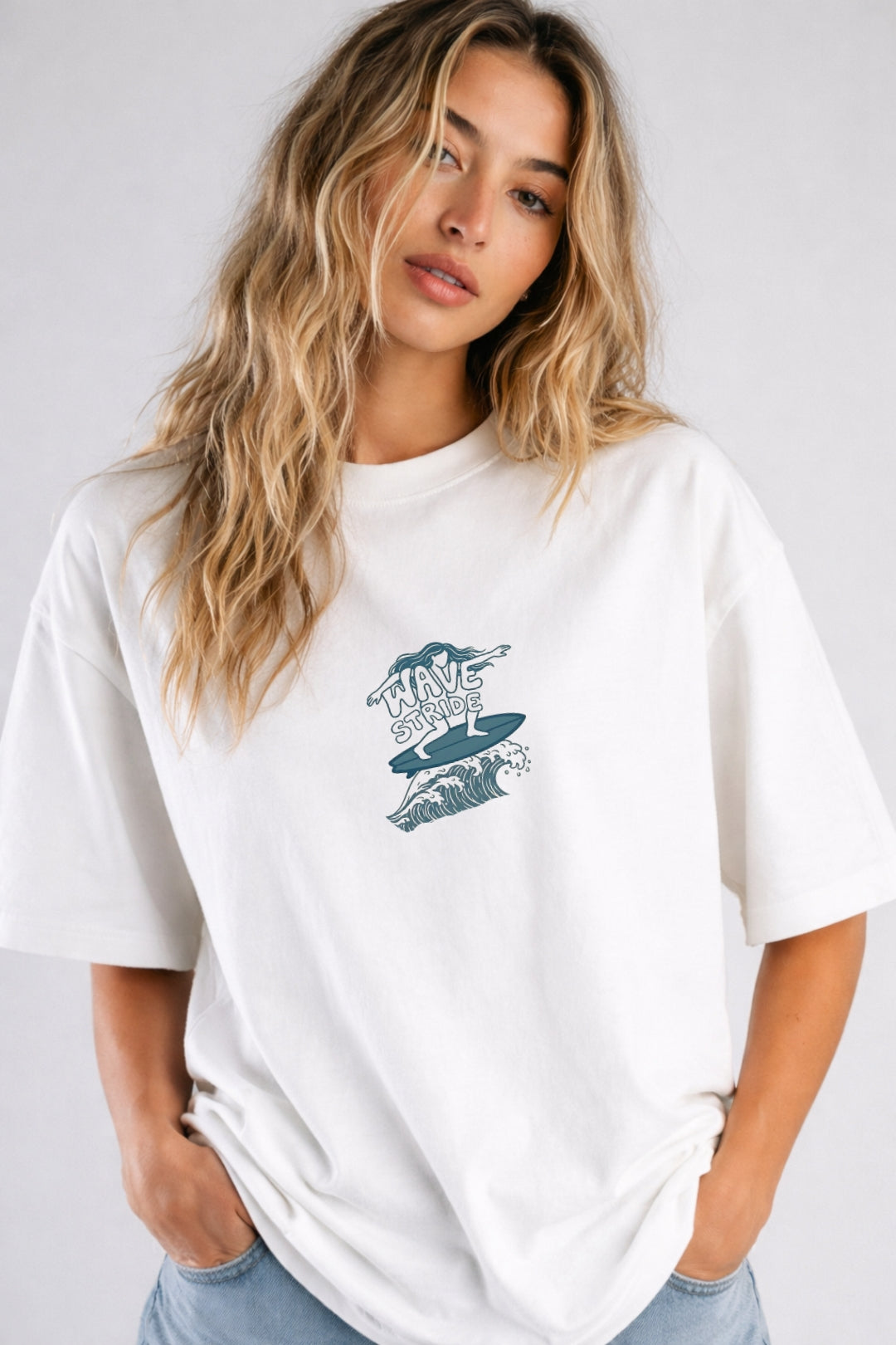 Camiseta Oversized Ginga Salgada Branco