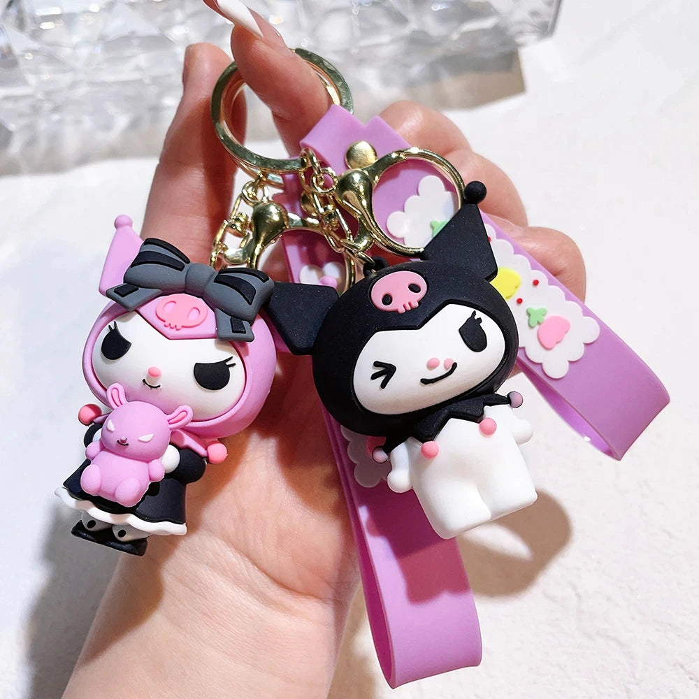 Chaveiro de Figuras Anime Sanrio - Hello Kitty, Kuromi, My Melody, Cinnamoroll