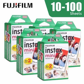 Papel para Filme Fujifilm Instax Mini 10-100 Folhas para Câmeras de Filme Instantâneo