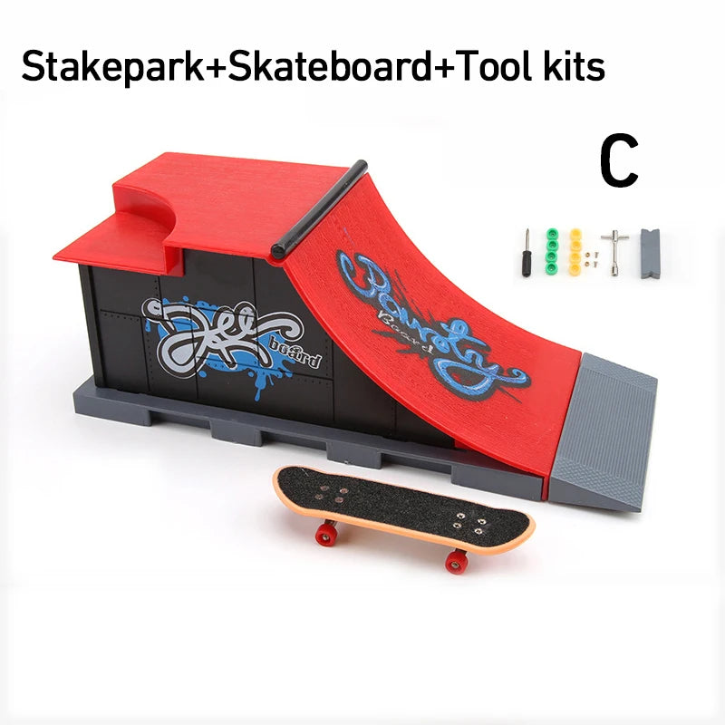 Skateboard Profissional para Dedos - Conjunto de Rampas para DIY - Partes do Skate Park - JIMITU