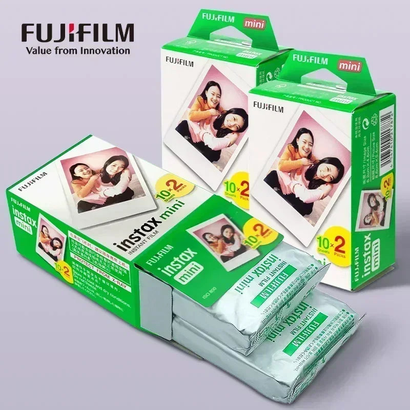 Papel para Filme Fujifilm Instax Mini 10-100 Folhas para Câmeras de Filme Instantâneo