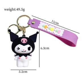 Chaveiro de Figuras Anime Sanrio - Hello Kitty, Kuromi, My Melody, Cinnamoroll