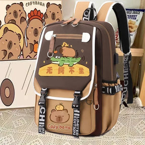 Mochila Estilosa Kawaii Capivara