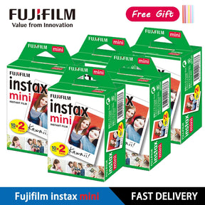 10/20/40/80/200 folhas de filme Fujifilm Instax Mini 11, 12, 9, 7+, 90, 3 polegadas com borda branca para câmera instantânea