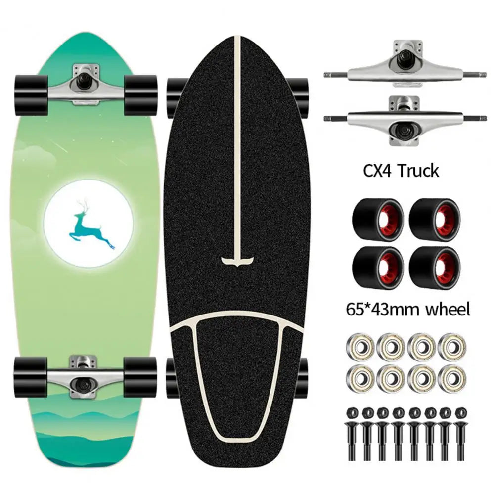 Skate Cruiser com Deck Completo de 7 Camadas de Maple para Iniciantes