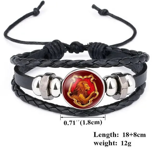 Pulseiras de Couro com Miçangas - Harry Potter