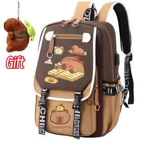 Mochila Estilosa Kawaii Capivara