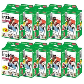 10/20/40/80/200 folhas de filme Fujifilm Instax Mini 11, 12, 9, 7+, 90, 3 polegadas com borda branca para câmera instantânea