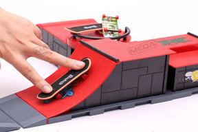 Kit DIY Finger Skatepark 6 em 1 - Plataforma Profissional para Prática de Tech Deck em Rampas de Manobras - MEOA