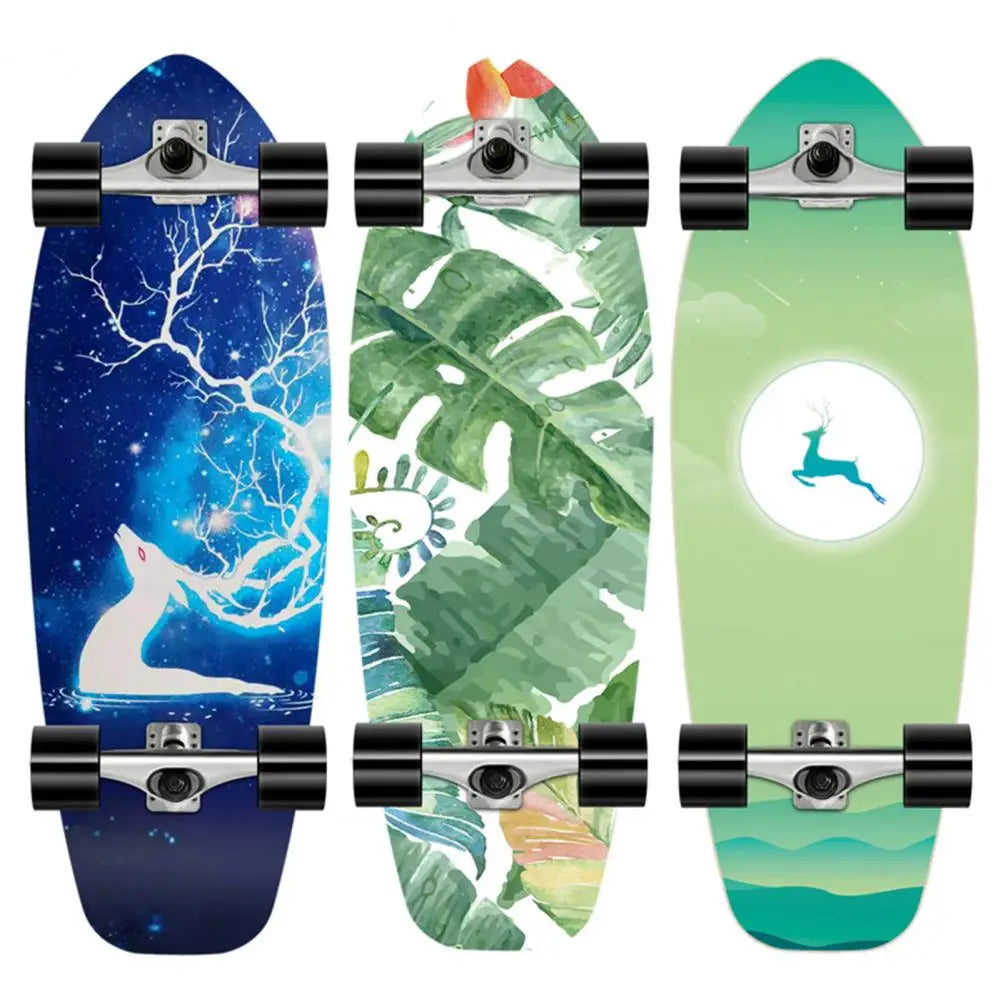 Skate Cruiser com Deck Completo de 7 Camadas de Maple para Iniciantes