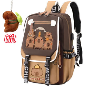 Mochila Estilosa Kawaii Capivara