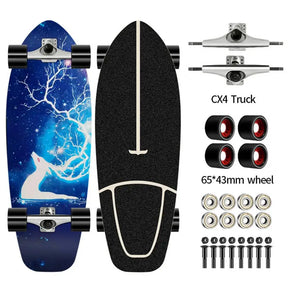 Skate Cruiser com Deck Completo de 7 Camadas de Maple para Iniciantes