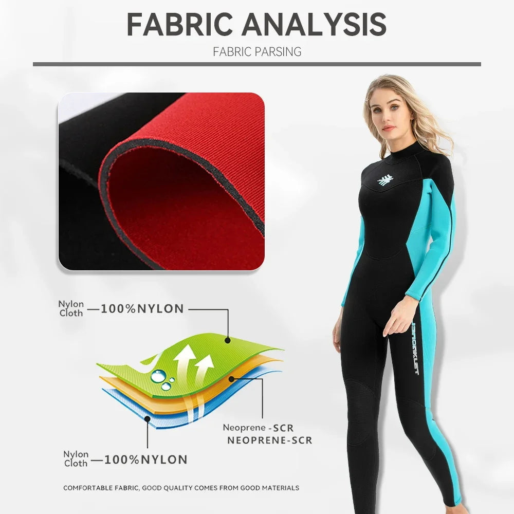 Roupa de Mergulho Feminino com Neoprene 3mm - JSNORKLET