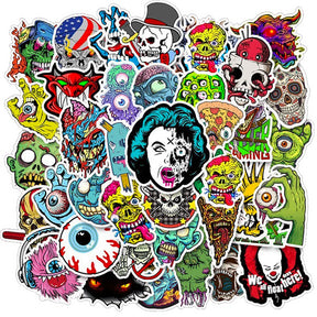 10/30/50PCS Adesivos de Caveira e Zumbi; Adesivos Legais para Laptop, Guitarra, Mala.