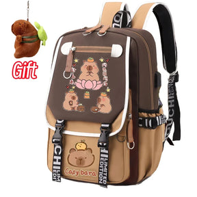 Mochila Estilosa Kawaii Capivara