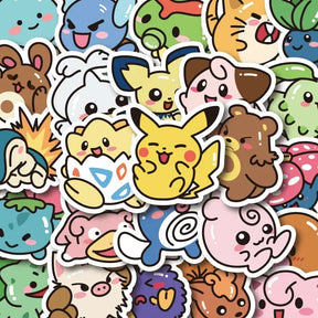 50PCS Adesivos Kawaii Anime Pokémon - MINISO