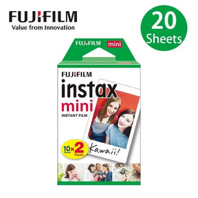 10/20/40/80/200 folhas de filme Fujifilm Instax Mini 11, 12, 9, 7+, 90, 3 polegadas com borda branca para câmera instantânea