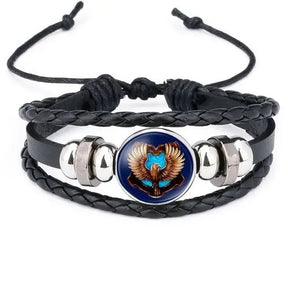 Pulseiras de Couro com Miçangas - Harry Potter