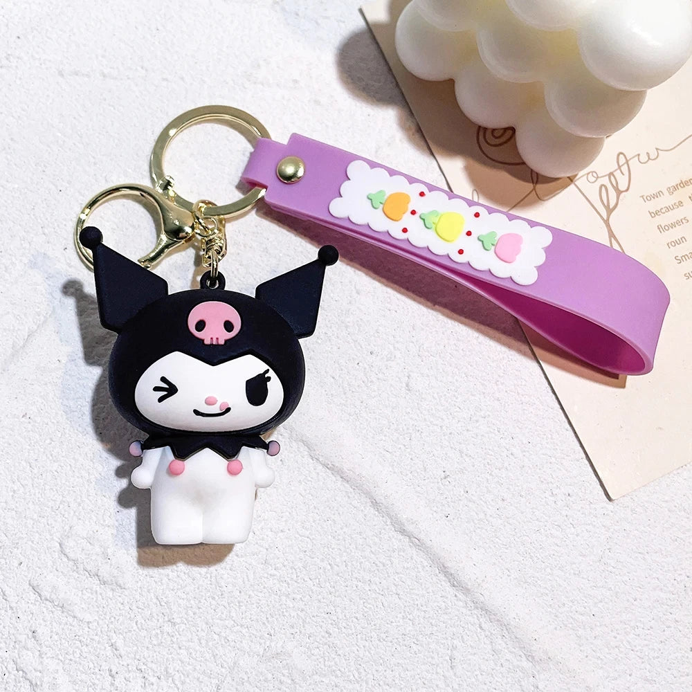 Chaveiro de Figuras Anime Sanrio - Hello Kitty, Kuromi, My Melody, Cinnamoroll