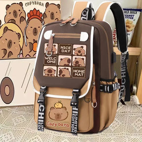 Mochila Estilosa Kawaii Capivara