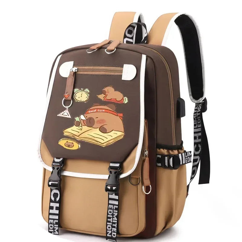 Mochila Estilosa Kawaii Capivara